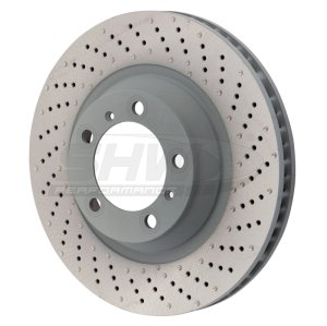 Porsche 911 Targa Brake Rotor (1) - Front Right - SHW Performance - Drilled-Dimpled MB - 2016